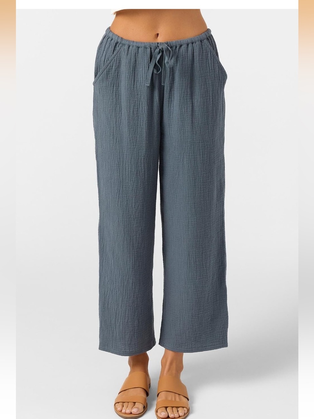 O'Neill Brenda Gauze Drawstring Pants in Slate Size Medium
